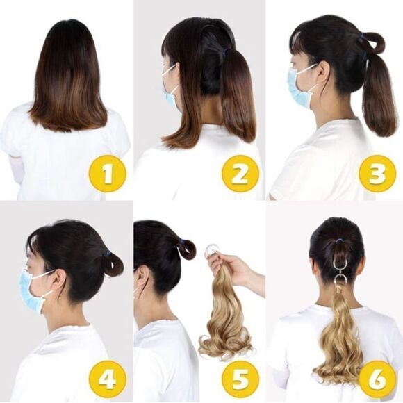 Brandnew Short Ponytail Extension 14 Inch Blonde Ombre - Picture 8 of 9